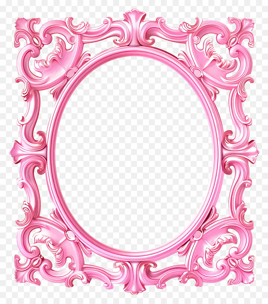 розовый рамка，Декоративное украшение PNG