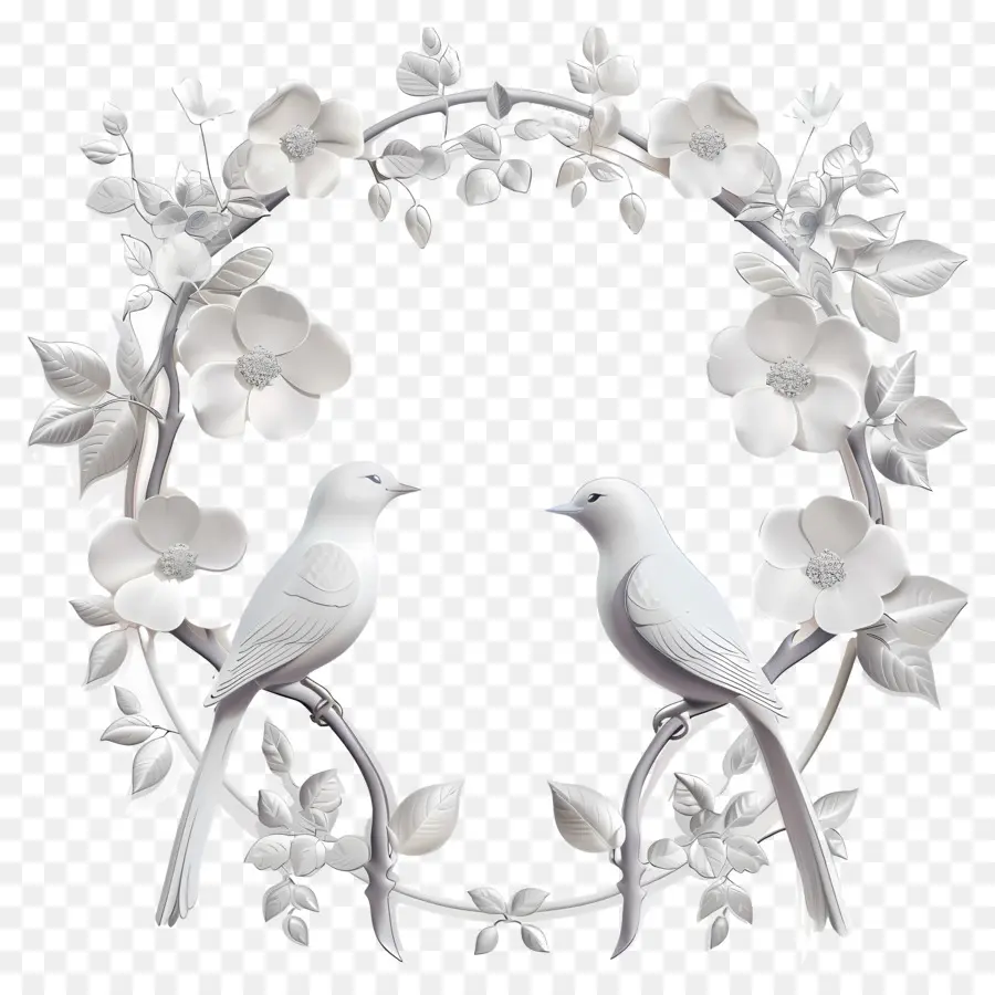 свадебные украшения，Birds PNG