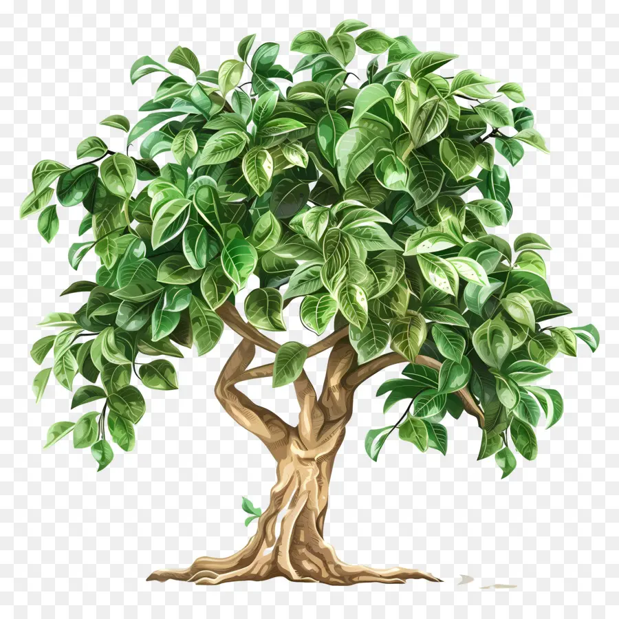 Фикус дерево，зеленое дерево PNG
