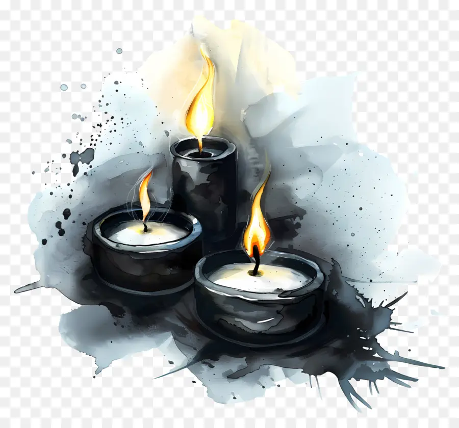 Йом Хашоа，черные свечи PNG