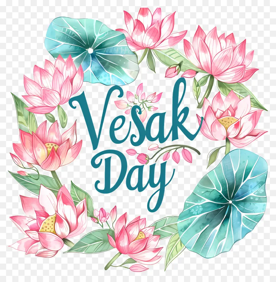 день Весак，цветы лотоса PNG