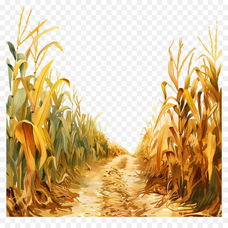 кукурузные поля，проселочная дорога PNG