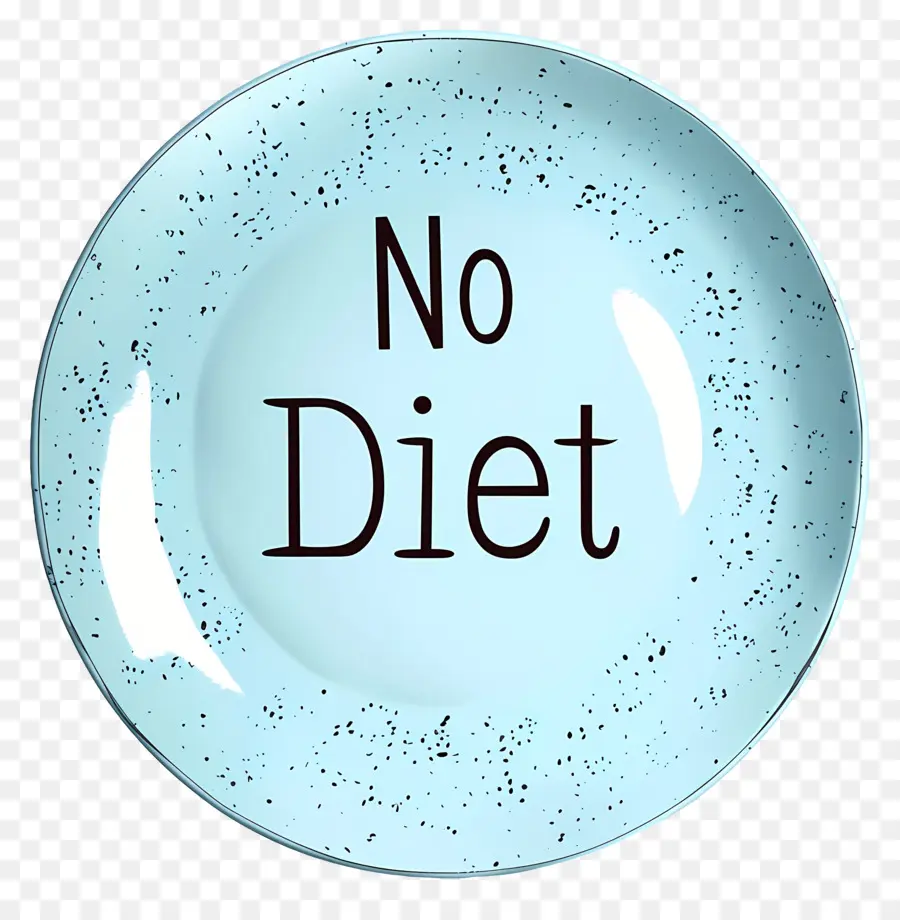 Международный день без диеты，Синяя керамическая тарелка PNG