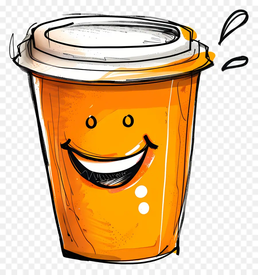 Чашка кофе，Смайлик для лица чашка PNG