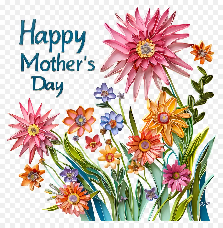 счастливый день матери，букет цветов PNG