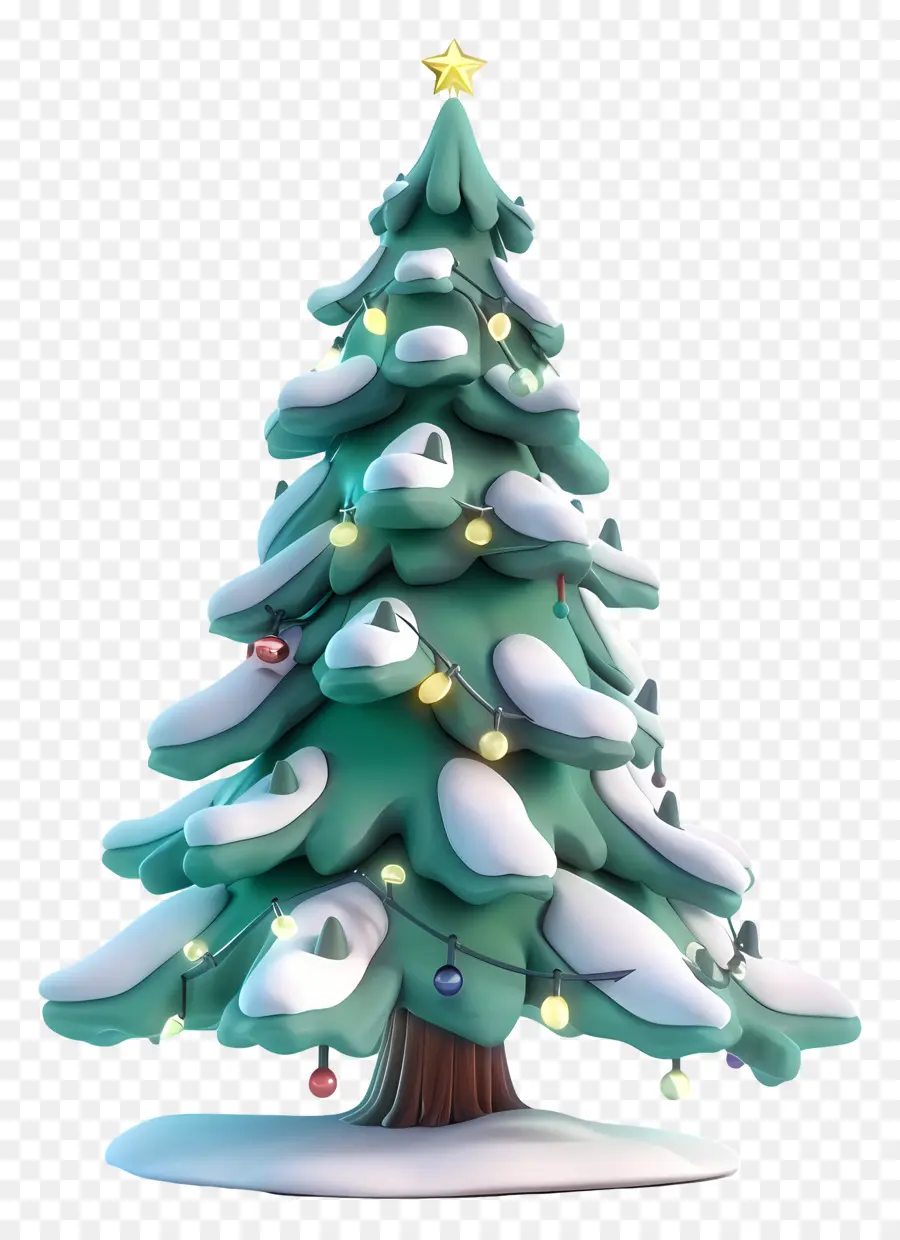 Рождественская елка，Снежная рождественская елка PNG