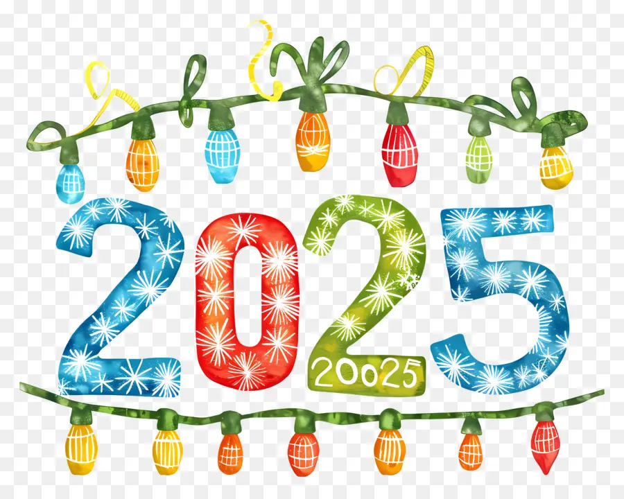 Новый год 2025，Счастливого Нового Года PNG