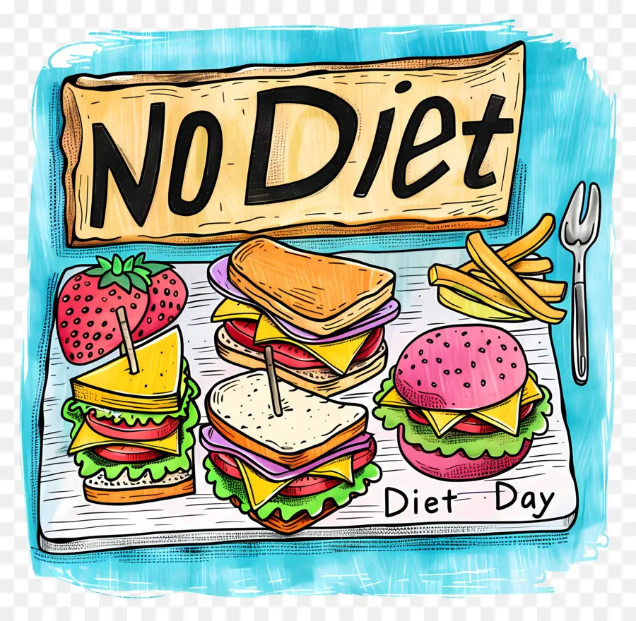 Международный день без диеты，сандвичи PNG
