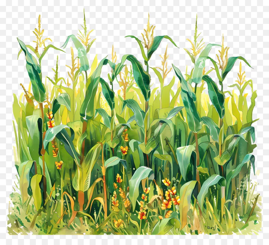 кукурузные поля，кукурузные растения PNG