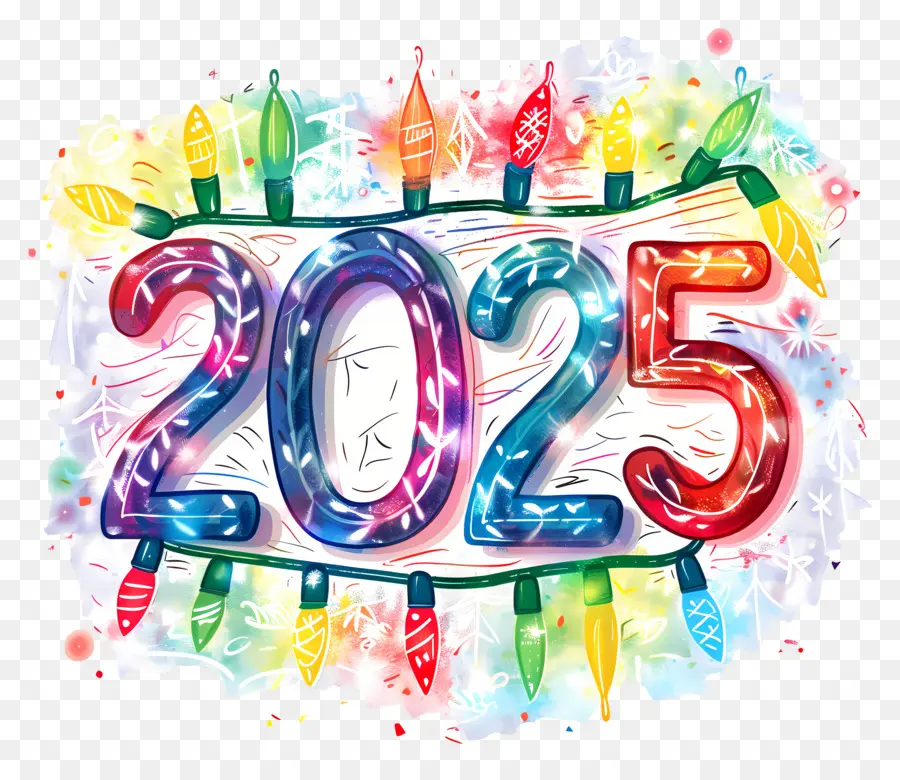 Новый год 2025，год PNG