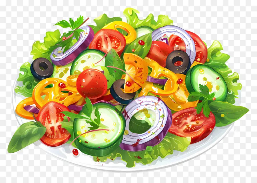 вегетарианский салат，Салат PNG