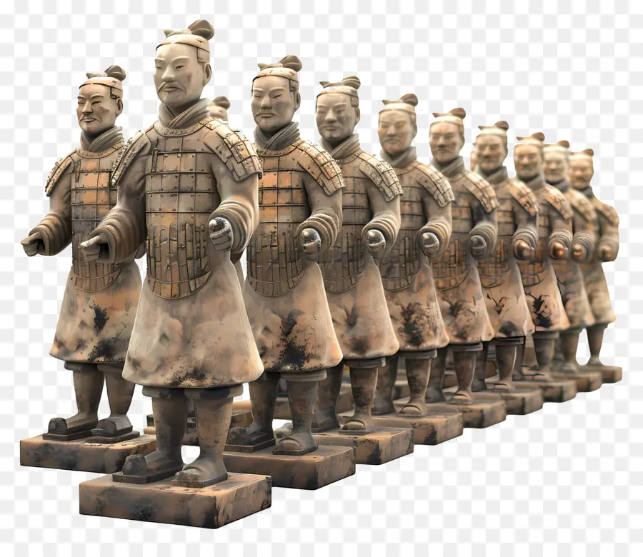 Терракотовая Армия，Древние китайские воины PNG