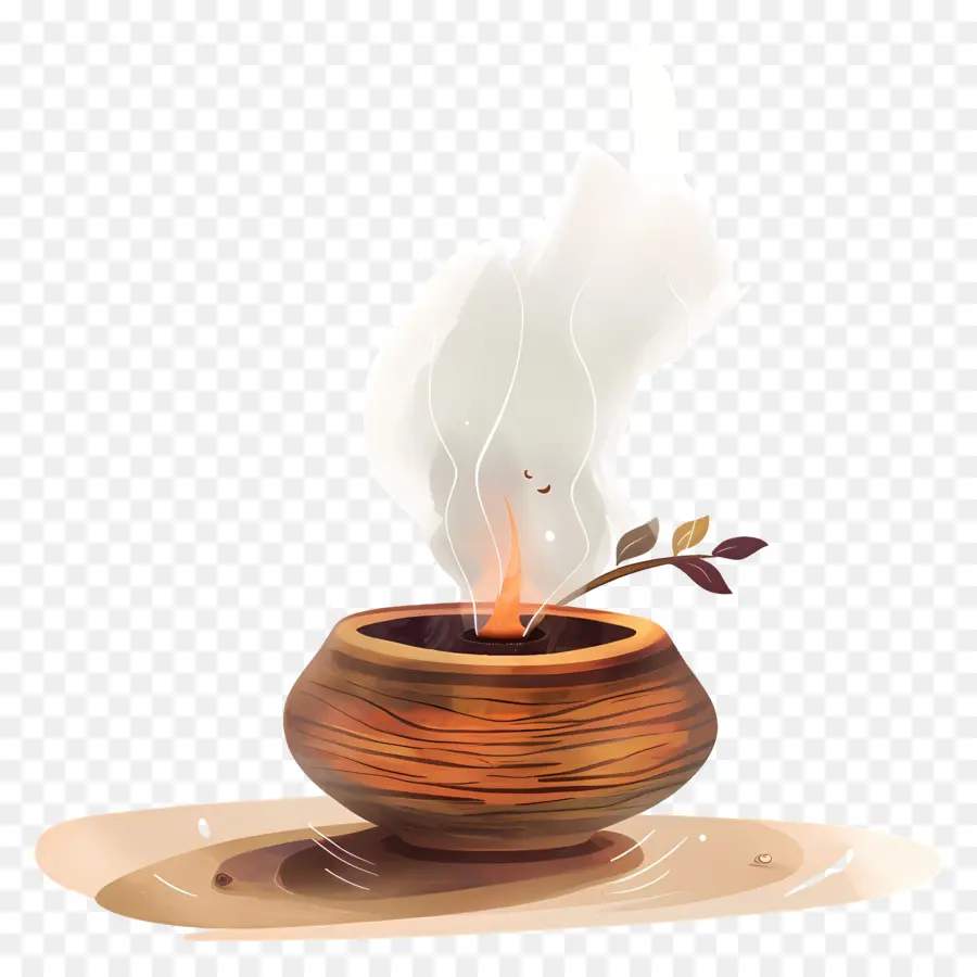 Аромат горелка，деревянная чаша PNG