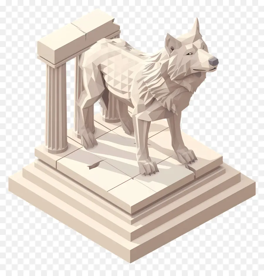 волк，Скульптура волков PNG