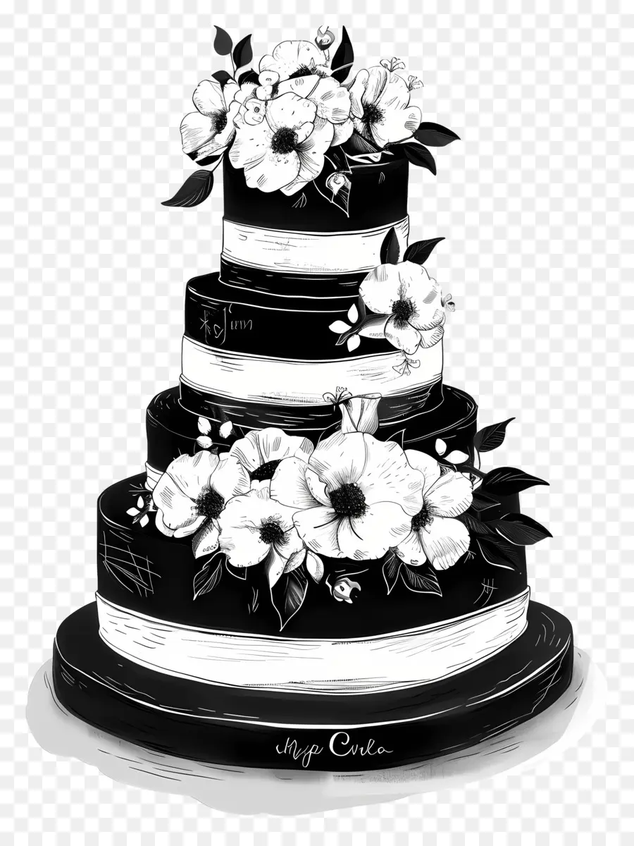 черный торт，Свадебный торт PNG