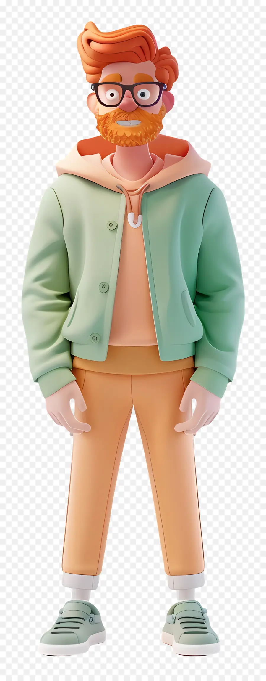 мультфильм человек，зеленый пиджак PNG