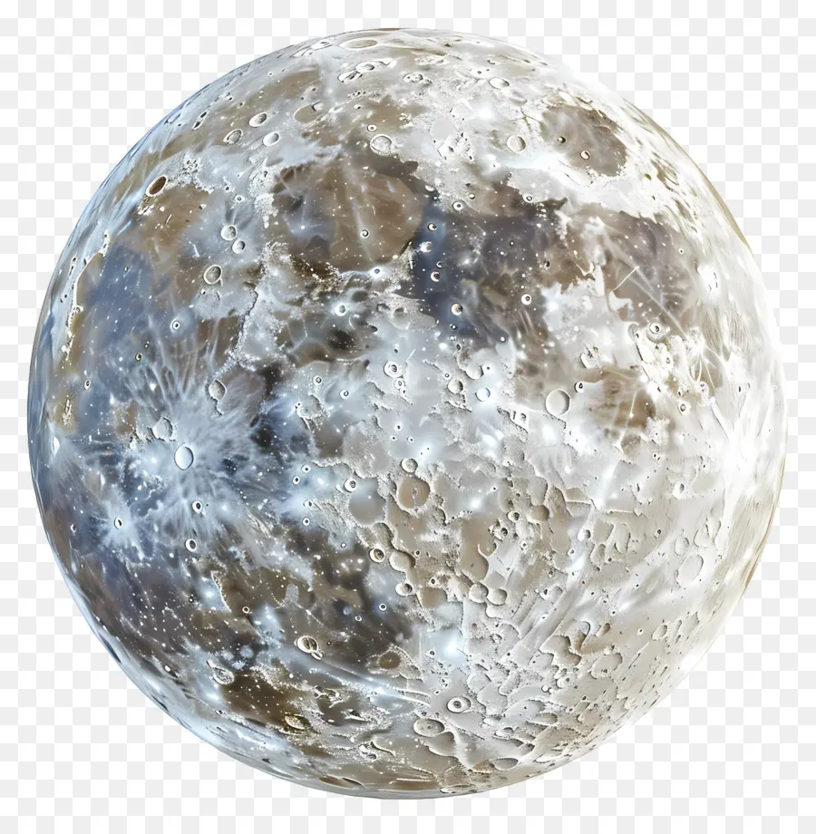 полная луна，лунные кратеры PNG
