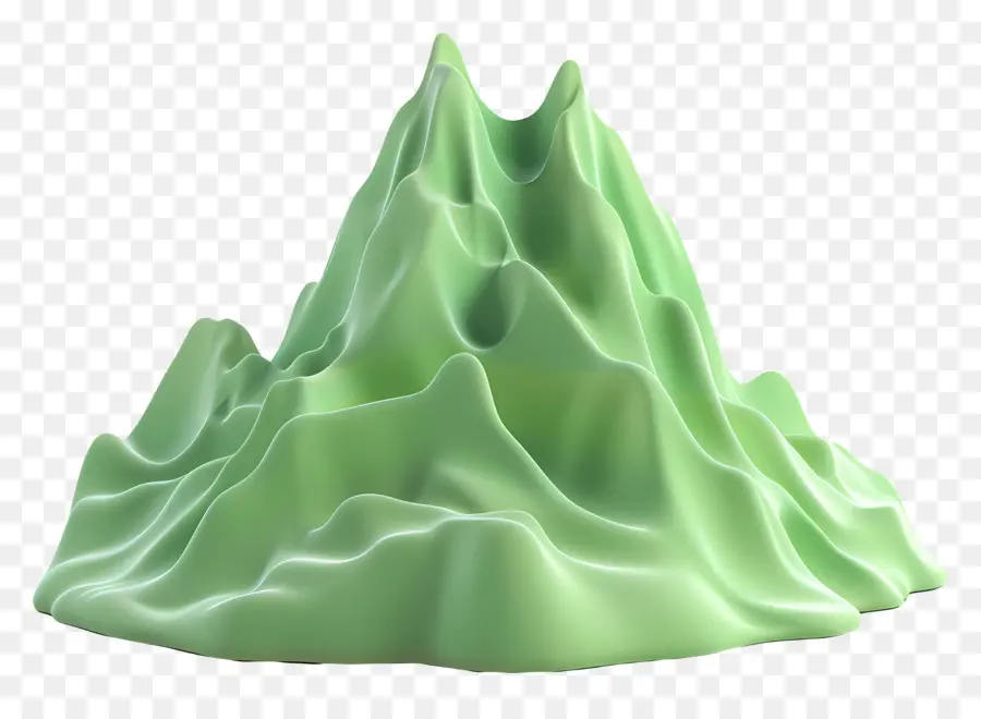 зеленая гора，3d моделирование PNG