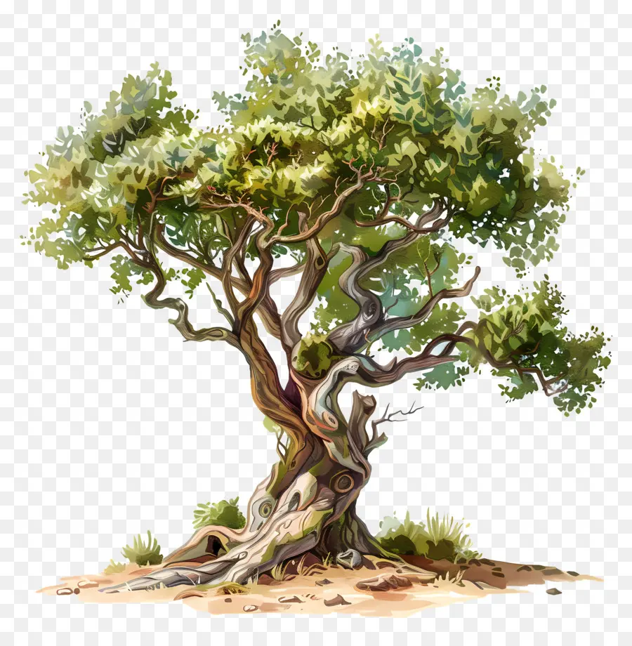 Сандаловое дерево，Старое оливковое дерево PNG