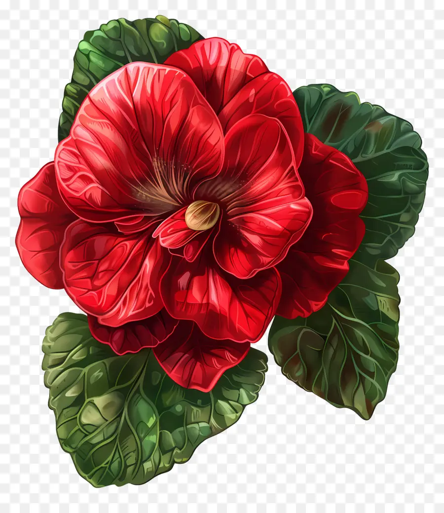 цветок бегония，красный цветок PNG