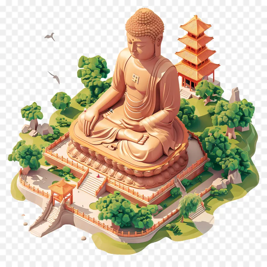 Гигантский Будда，Статуя Будды PNG