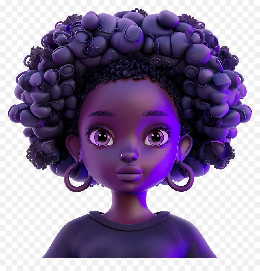 Афро черная девушка，афроамериканец PNG