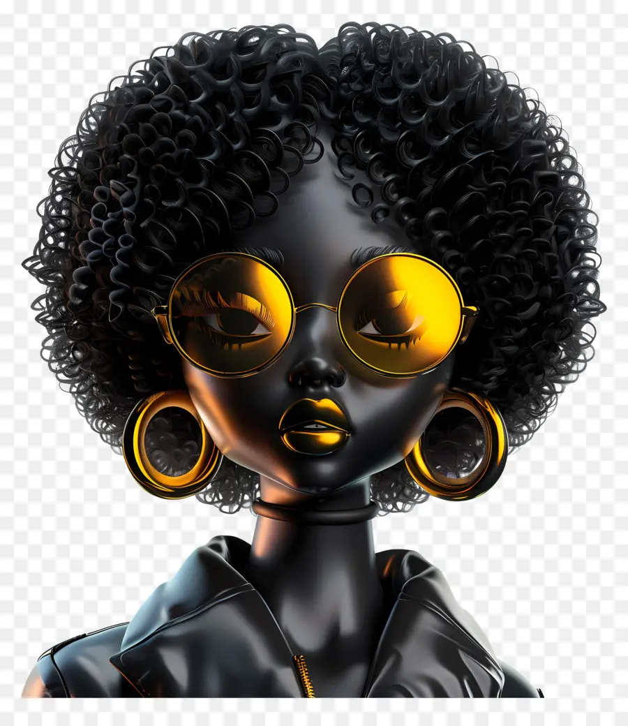 Афро черная девушка，черная женщина PNG