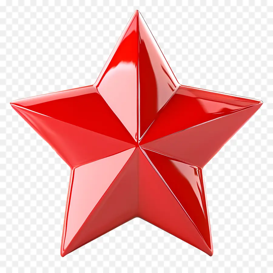 Красная звезда，симметричная форма PNG