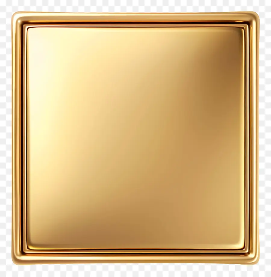 Золотая табличка，Золотая металлическая панель PNG