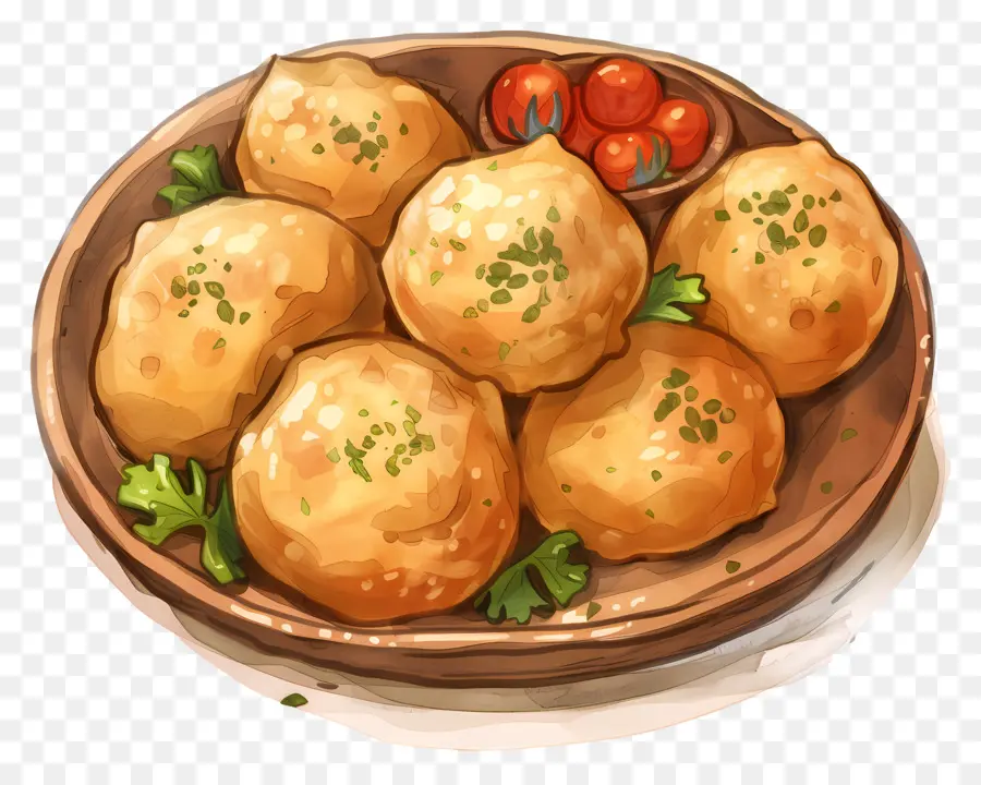 Паллета Panipuri，Хлебные пельмени PNG