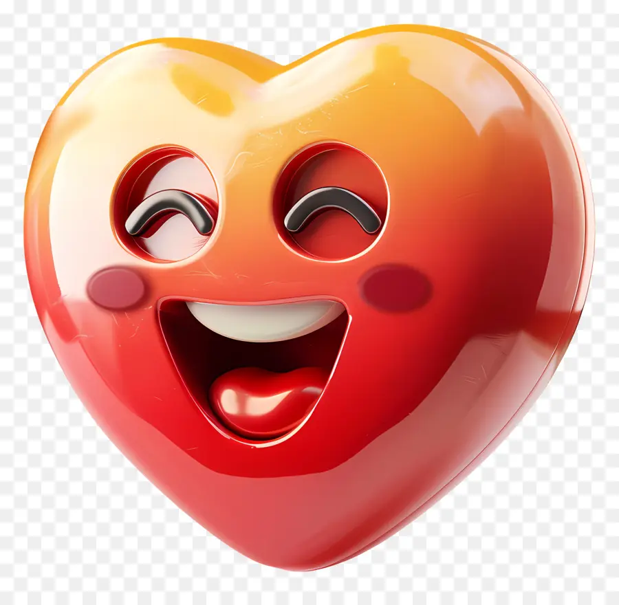 сердце Emoji，улыбающееся лицо PNG