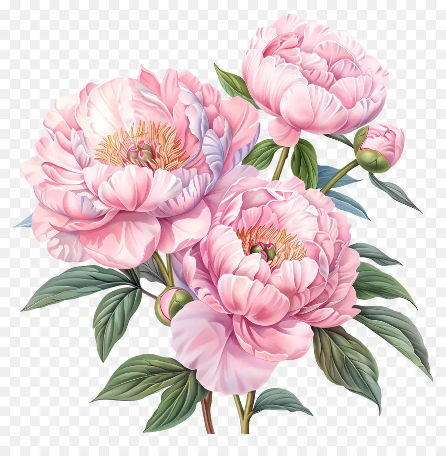 светло розовые пионы，пион цветы PNG