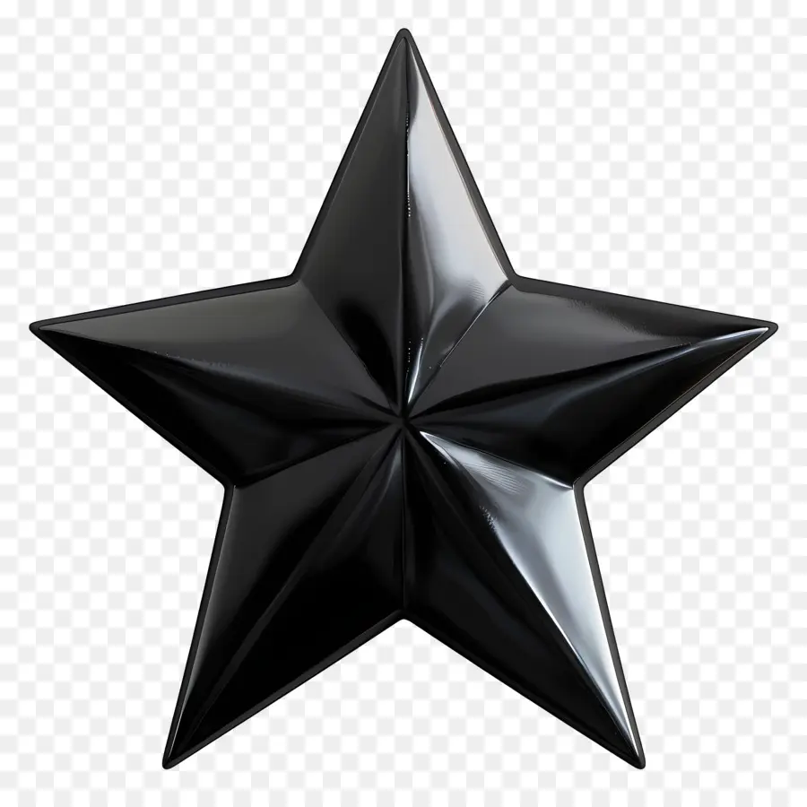 черная звезда，металлическая звезда PNG