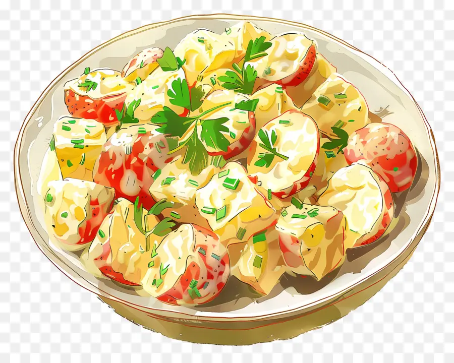 Картофельный салат，Potatoes PNG