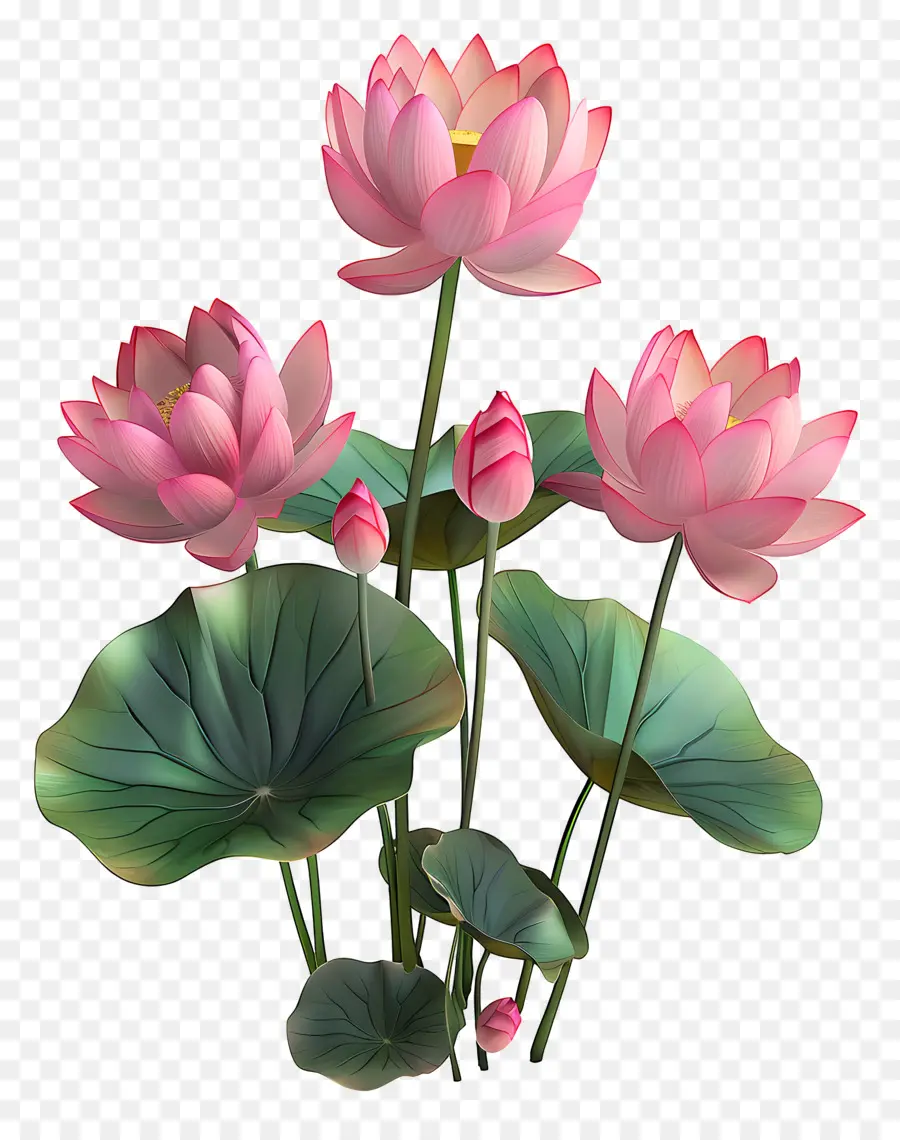 цветы лотоса，розовый Лотос PNG