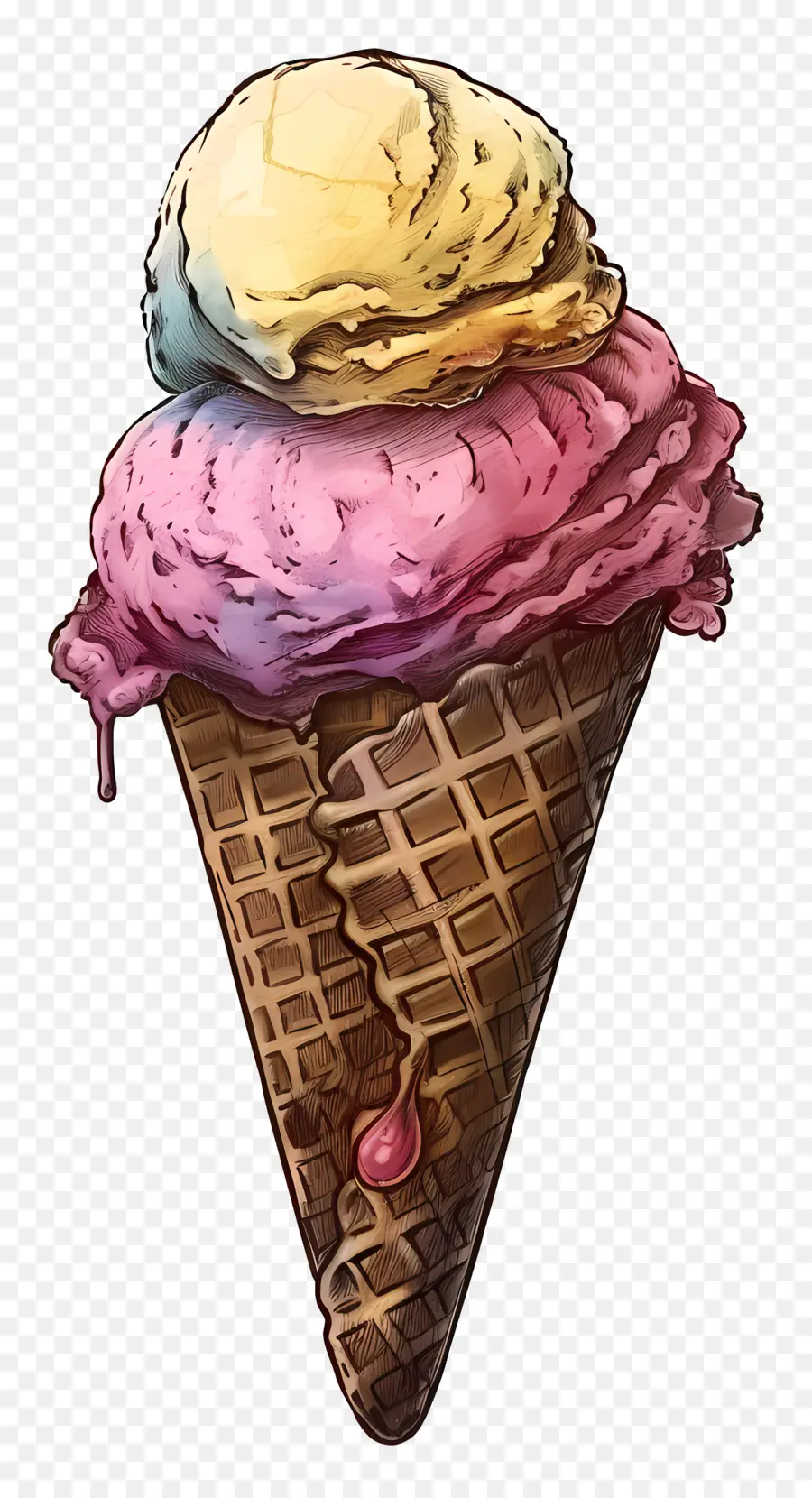 конус мороженого，Ice Cream Cone PNG