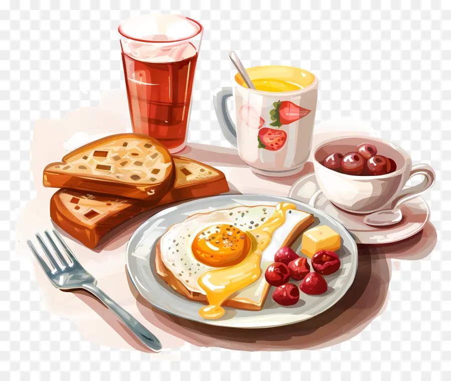 Континентальный Завтрак，завтрак PNG