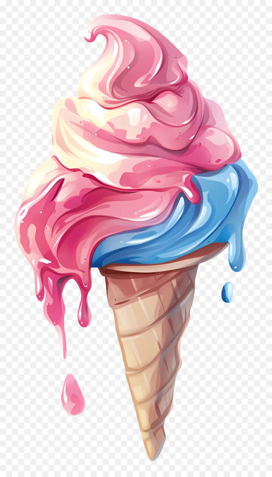 мягким мороженым，Ice Cream Cone PNG