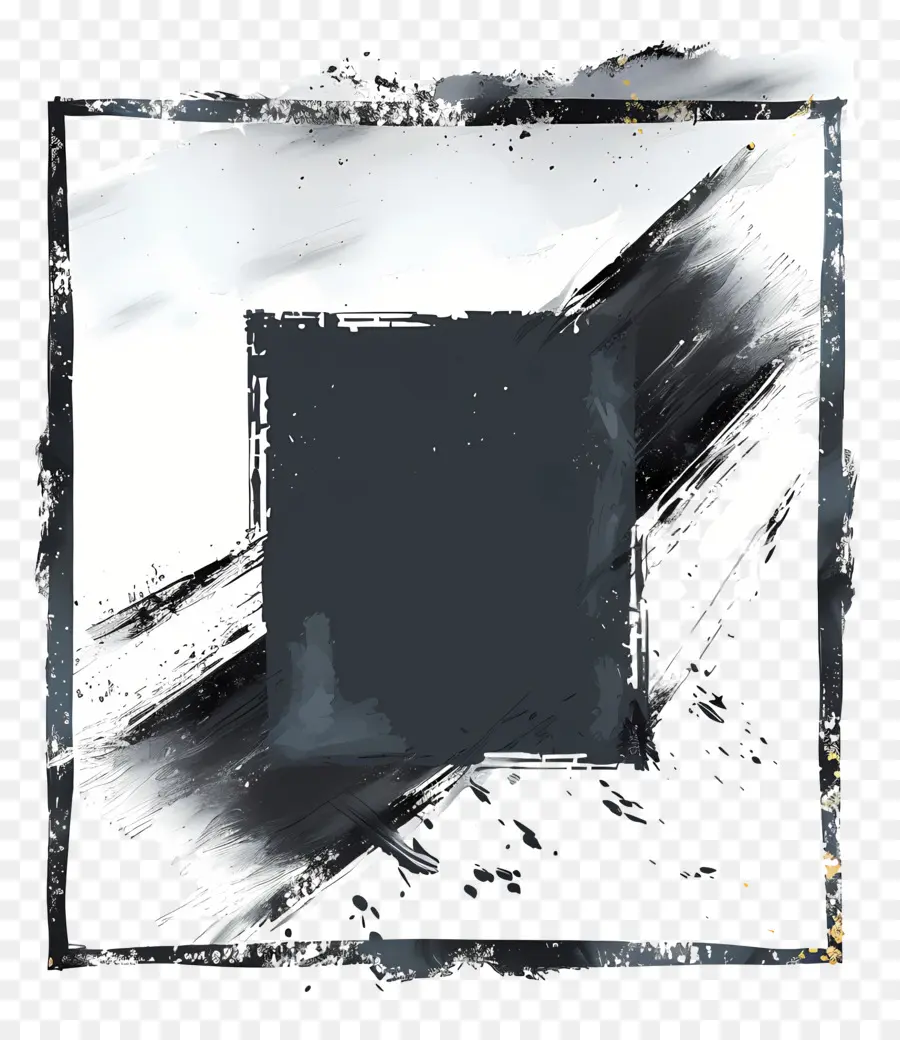 рамка，черно белая живопись PNG