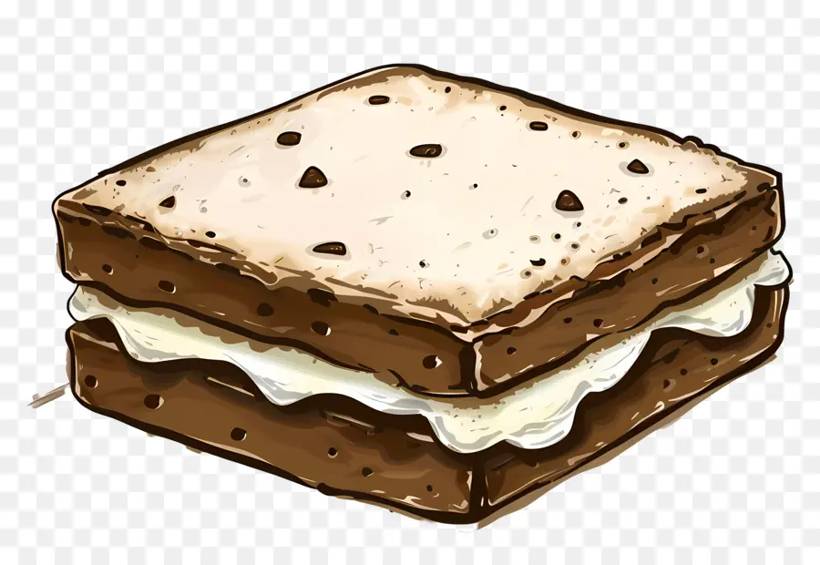 мороженое сэндвич，Шоколадная сэндвич PNG