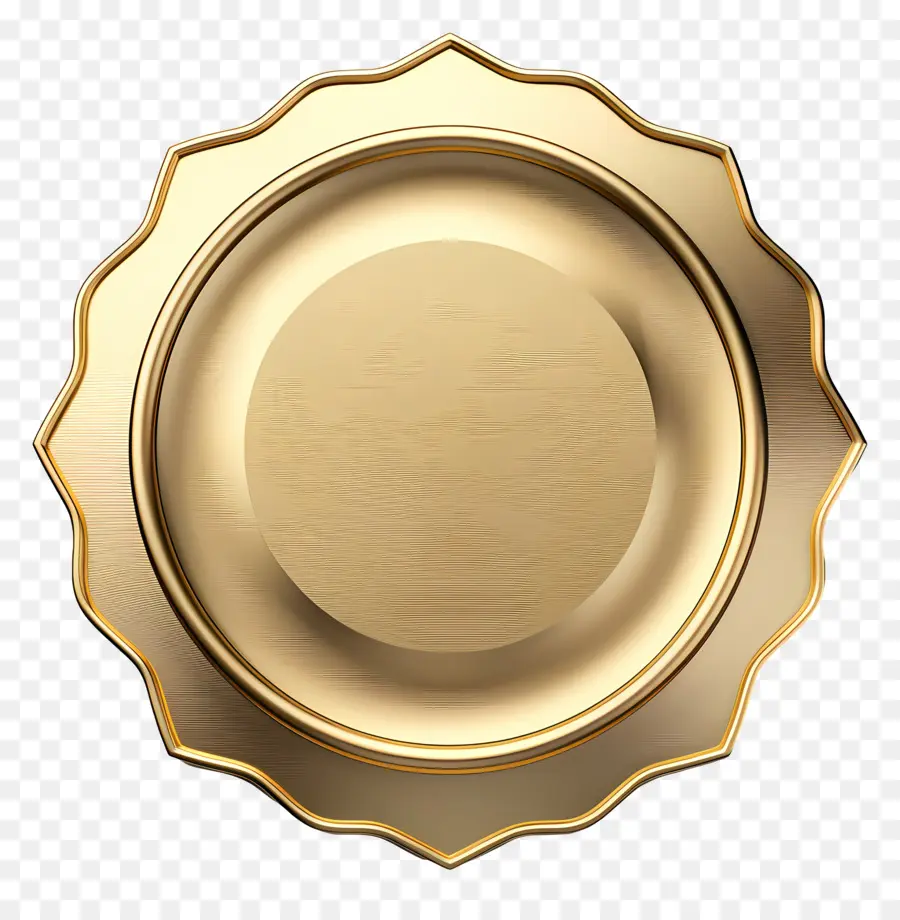 Золотая табличка，Золотая медаль PNG