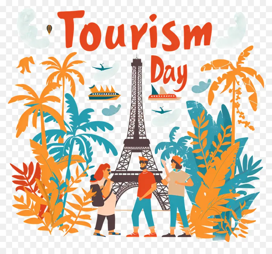 День туризма，Эйфелева башня PNG