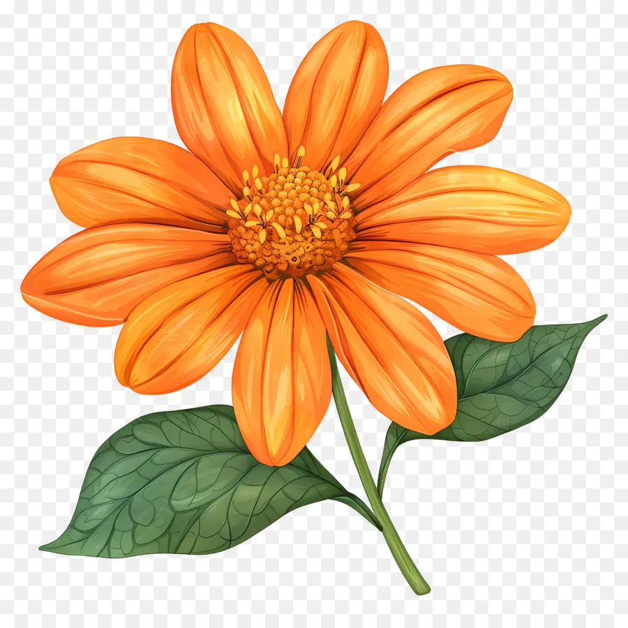 Титония Цветок，оранжевый цветок PNG