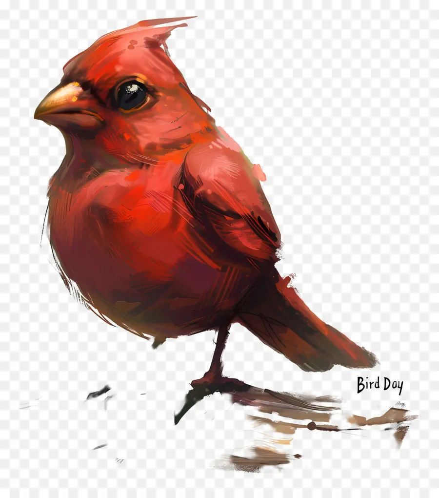 день птиц，красная птица PNG