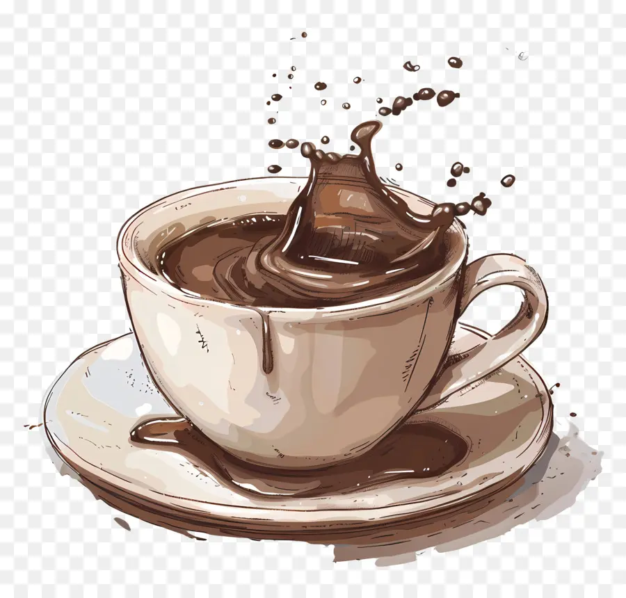 Свежесваренный кофе，Горячий шоколад PNG