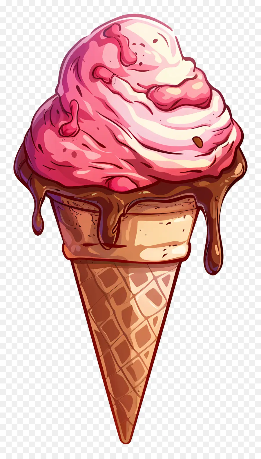мультфильм мороженое，мультипликационный конус мороженого PNG