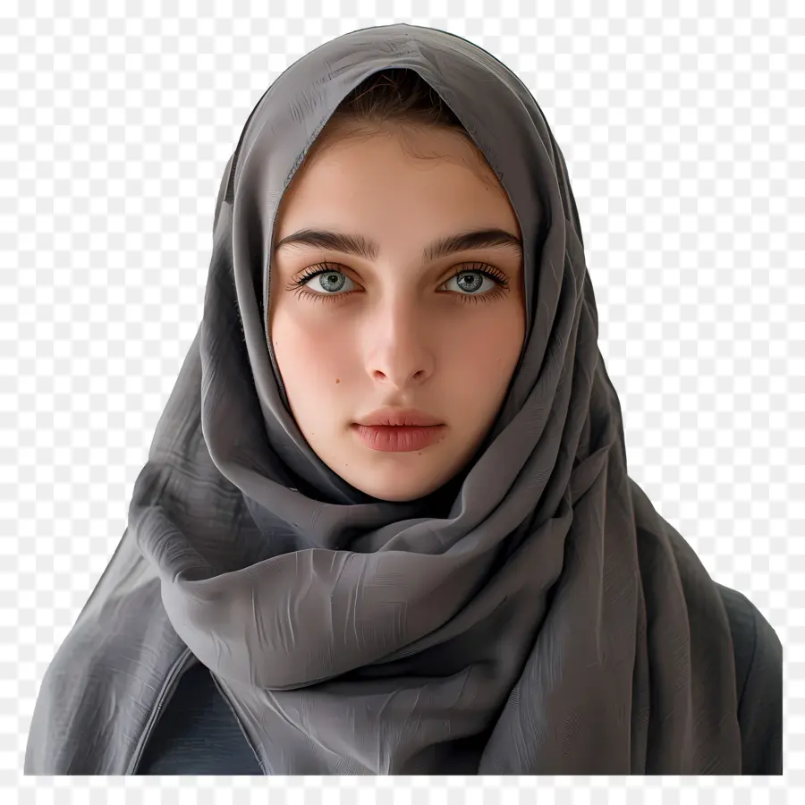 Портретная женщина хиджаб，Хиджаб PNG