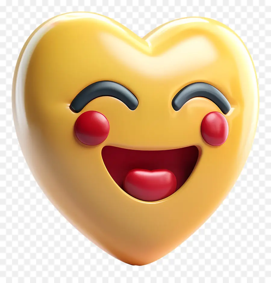 сердце Emoji，символ любви PNG