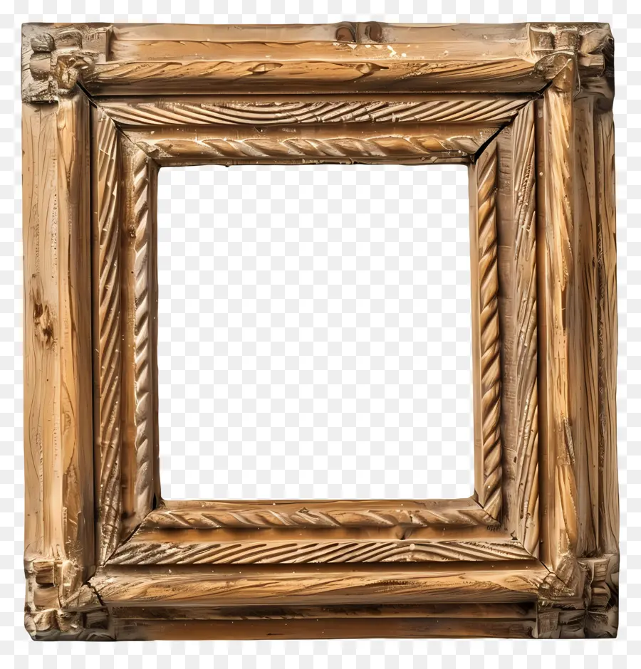 Wooden Frame，антикварная рама PNG
