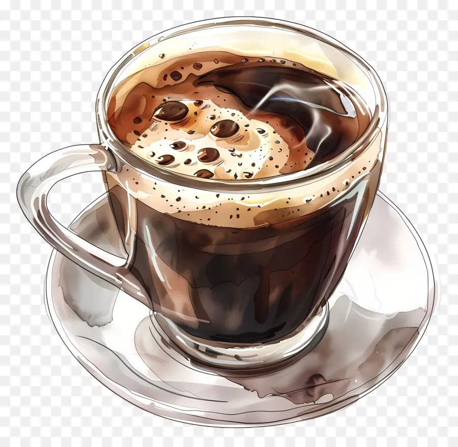 черный кофе，Черная кофейная кружка PNG